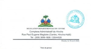 Delegasyon sant klarifye toune delege Fréderique OCCÉAN nan divès komin depatman an